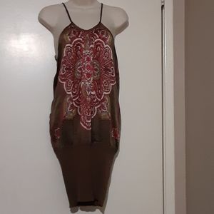 Bebe silk halter dress